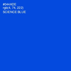 #044ADE - Science Blue Color Image